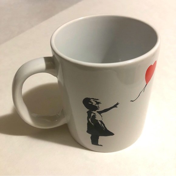Banksy “Girl with Balloon” Mug Ceramic Coffee - Picture 7 of 7